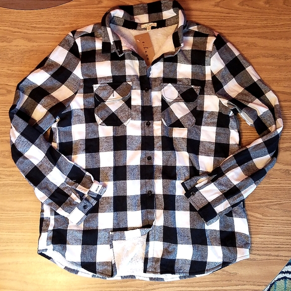 NWT Sherpa-Lined Flannel - Picture 1 of 6